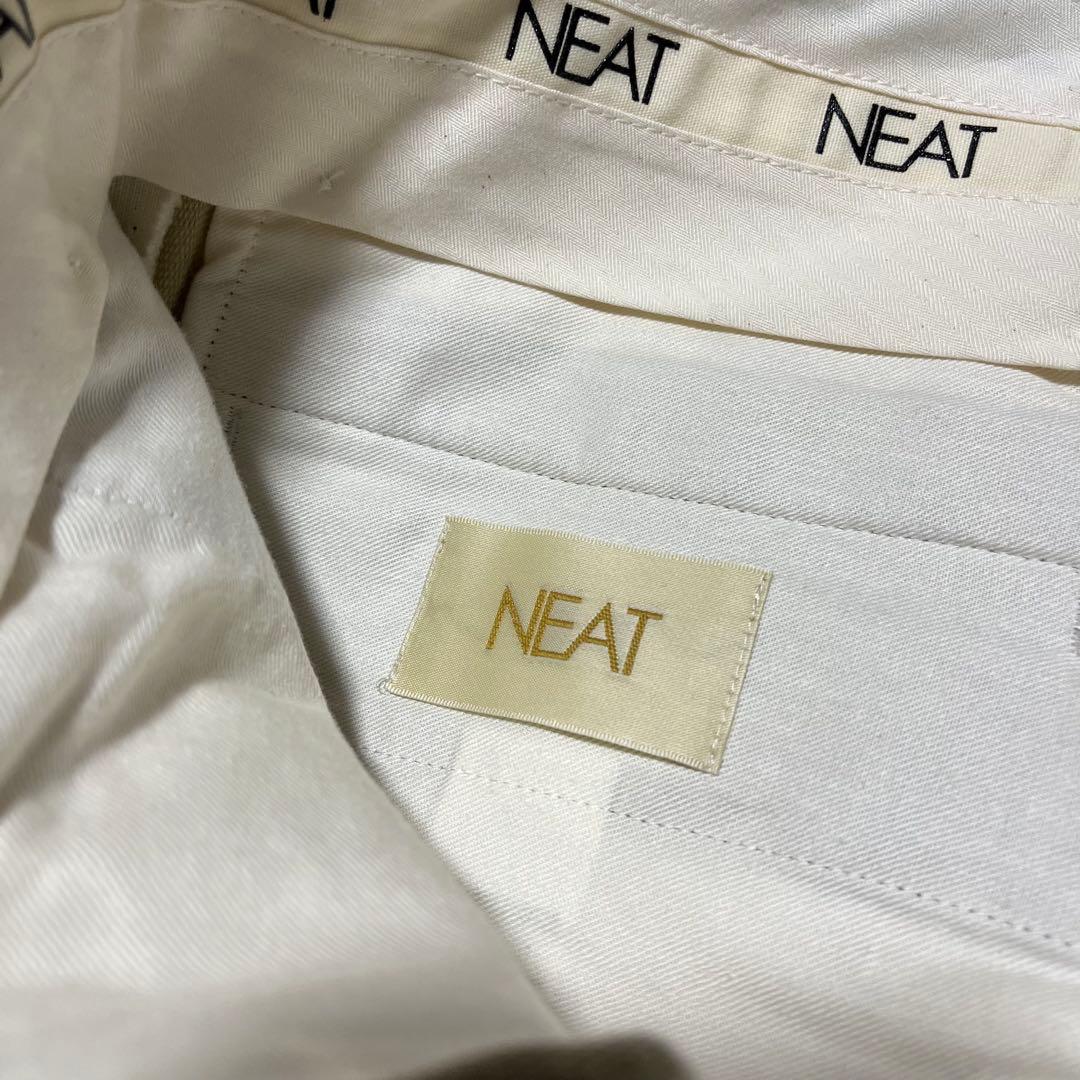 美品 NEAT ニート 2タックスラックス ライトグリーン 50 ポリエステル綿