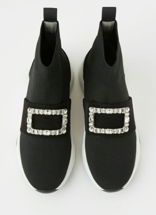 ダイアナ　ビジュー付　スニーカーブーツ　25.5　ニットソックス