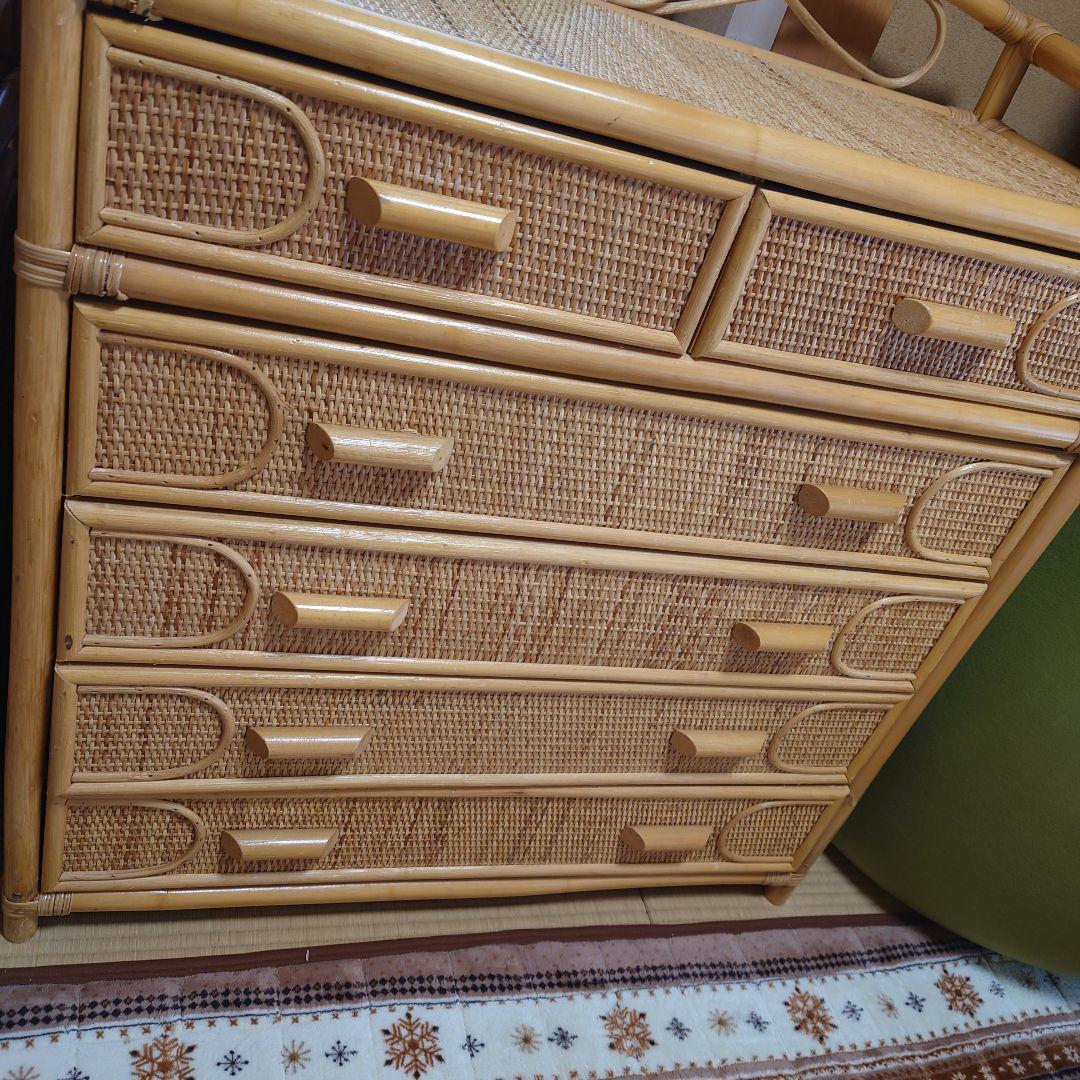 籐籠　ランドリーチェスト　ローチェスト