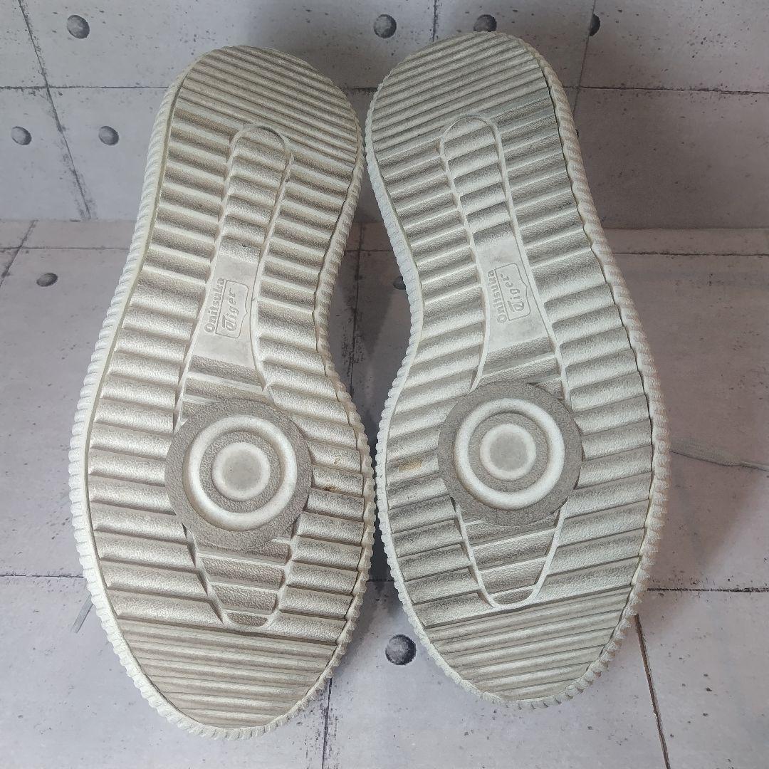 【美品】 オニツカタイガー レディース シルバー 厚底 レザー デレシティ
