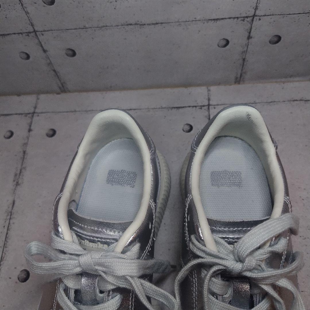 【美品】 オニツカタイガー レディース シルバー 厚底 レザー デレシティ