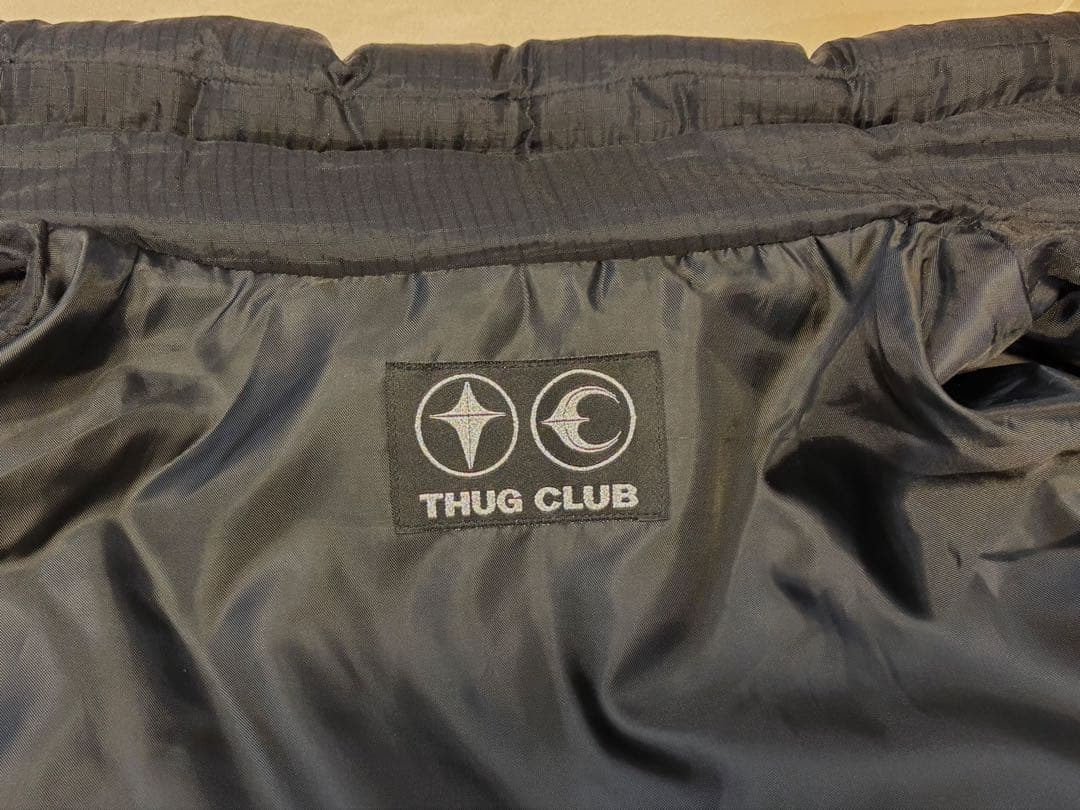 【超美品】THUG CLUB ナイロンダウンベスト ブラック