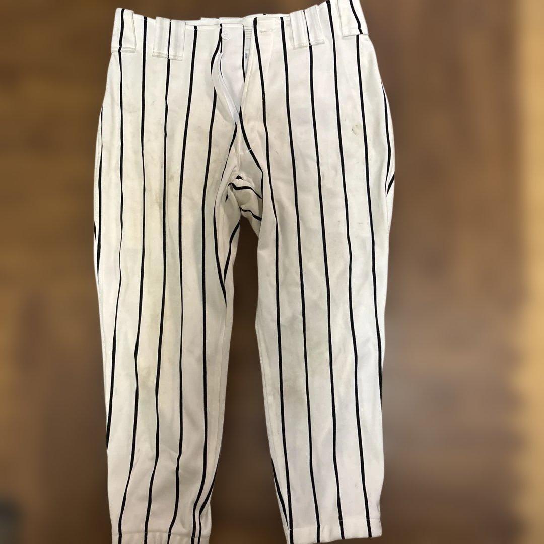 野球 ユニフォームセット 白黒ストライプ