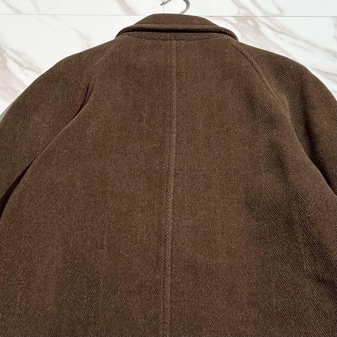 【美品✨】J.PRESS ヘリンボーン ステンカラーコート ブラウン L