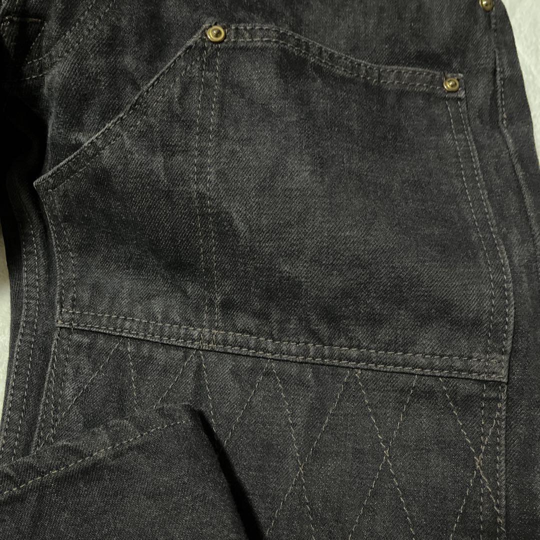 トロフィークロージングブラックダブルニーデニムＷ32
