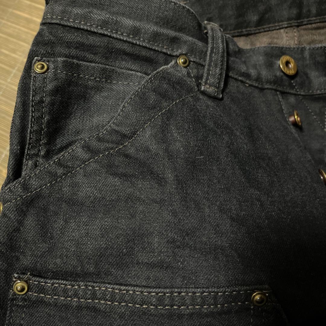 トロフィークロージングブラックダブルニーデニムＷ32