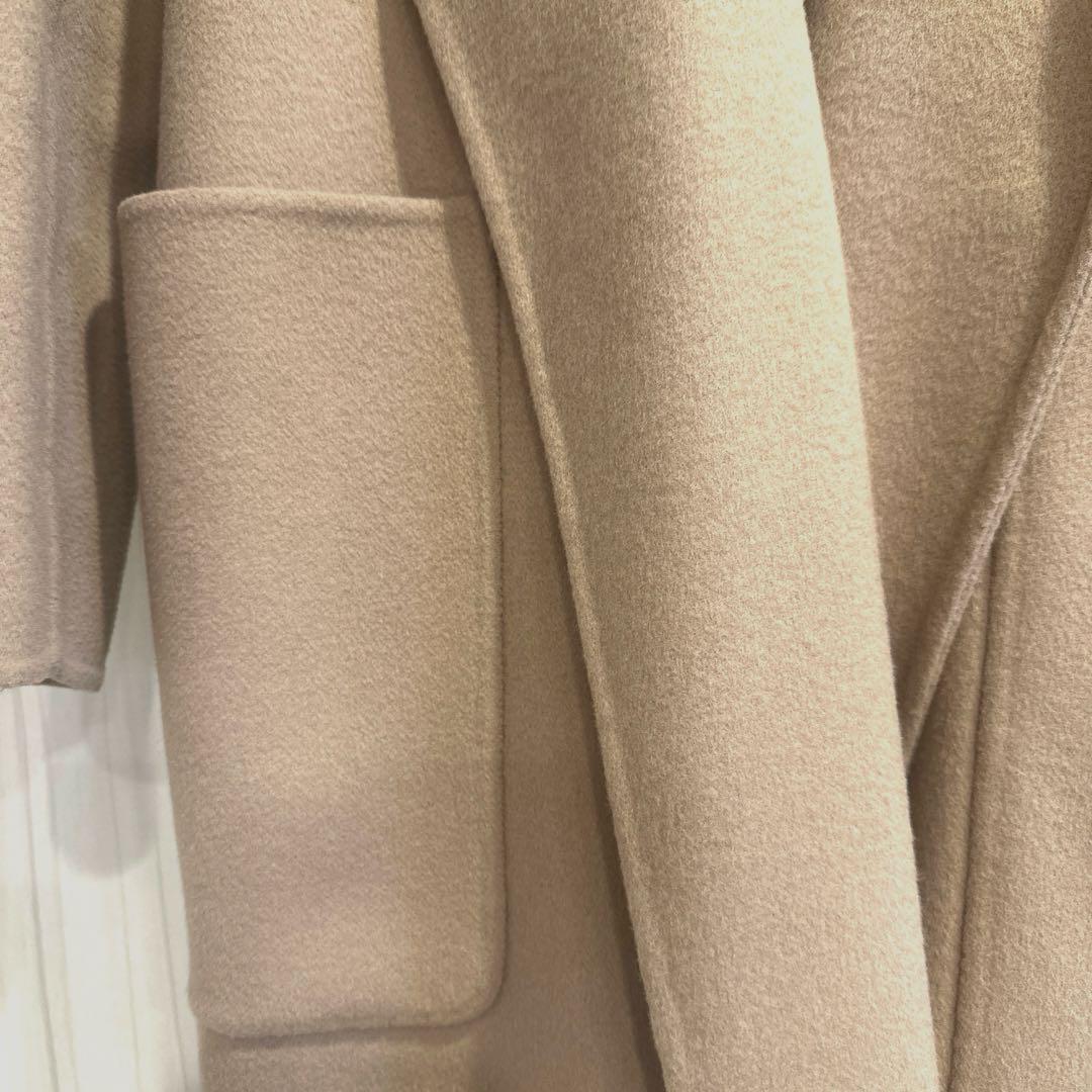 ESTNATION ウールビーバーショールカラーロングコート キャメル