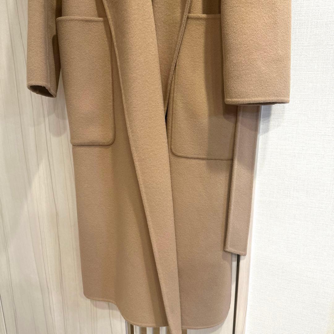 ESTNATION ウールビーバーショールカラーロングコート キャメル