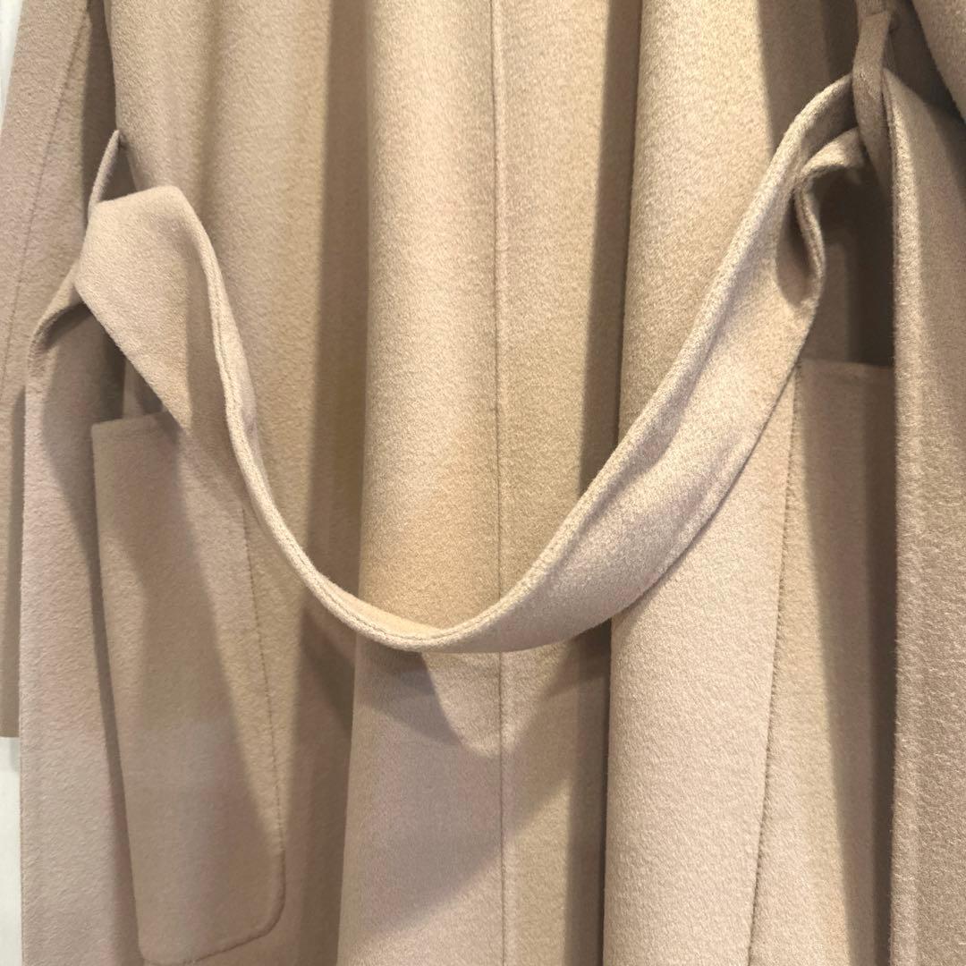 ESTNATION ウールビーバーショールカラーロングコート キャメル