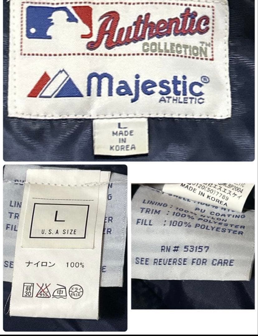 【Majestic】 90s NY ヤンキース スタジャン ワッペン 刺繍