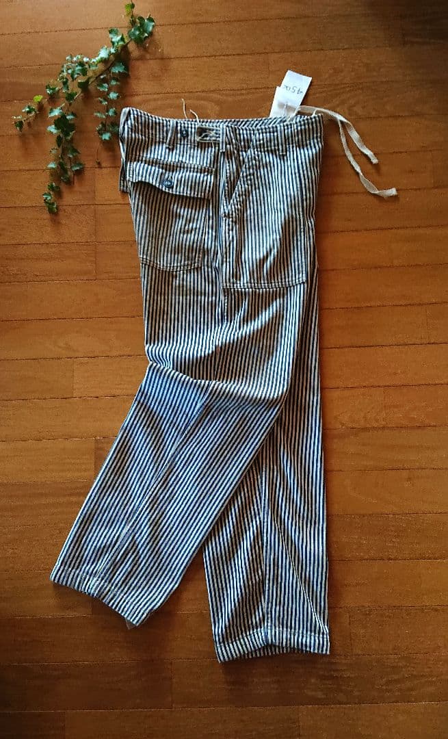 45R☆藍染めモンプデニムの2way908ベイカーパンツ/ヒッコリー♪