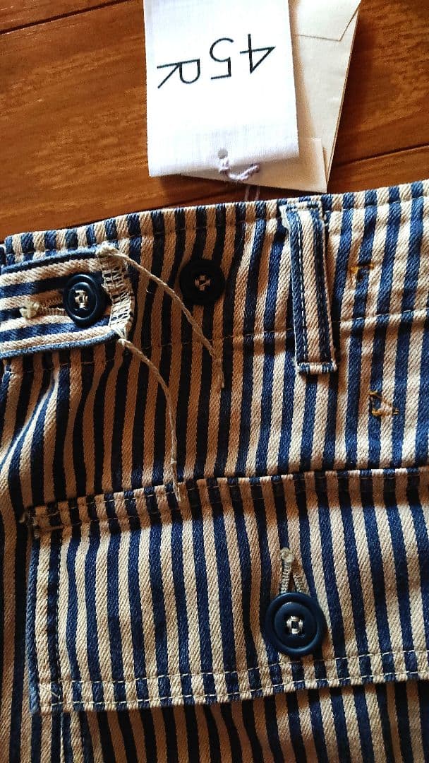 45R☆藍染めモンプデニムの2way908ベイカーパンツ/ヒッコリー♪