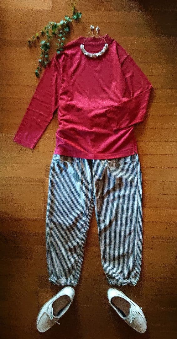 45R☆藍染めモンプデニムの2way908ベイカーパンツ/ヒッコリー♪