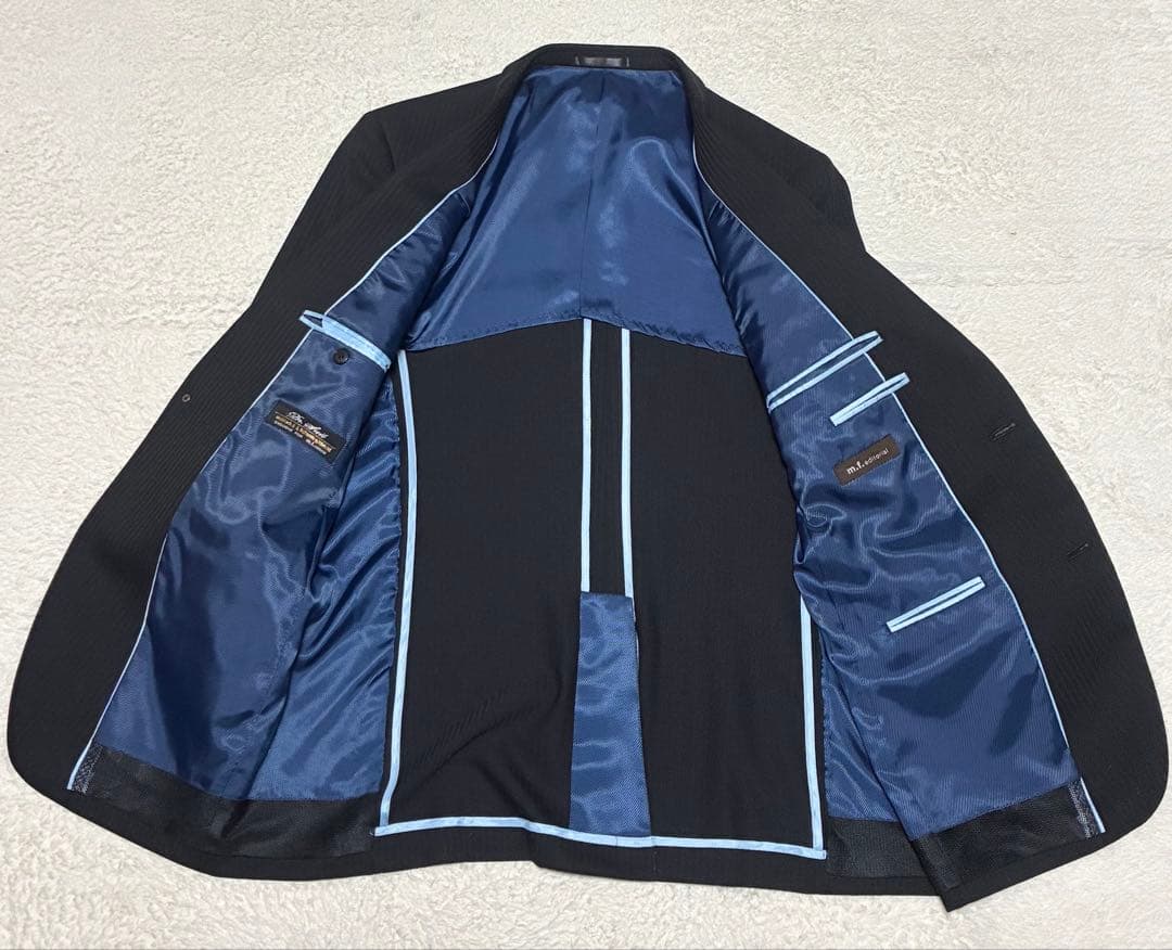 【美品】m.f editorial ウォッシャブルスーツ 3ピース スーツAB6