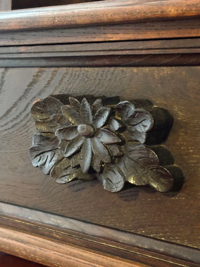 骨董品 明治、大正指物師による特別注文の芸者鏡台。