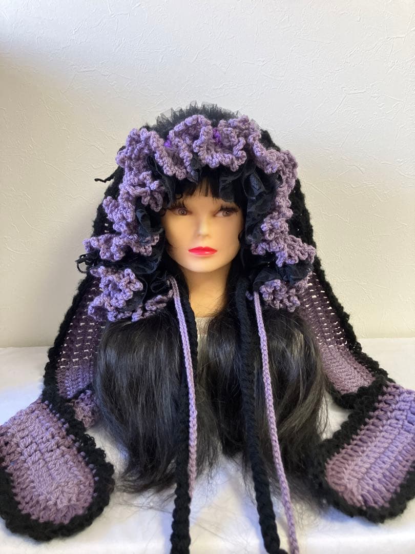 ネコ耳ニット帽　うさ耳ニット帽　ボンネット帽子　Witch wizard ☺︎