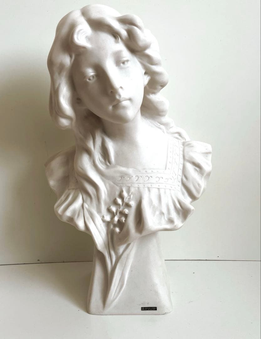 スズランの少女 石膏像 デッサン オブジェ アート 絵画 すずらんを持った少女