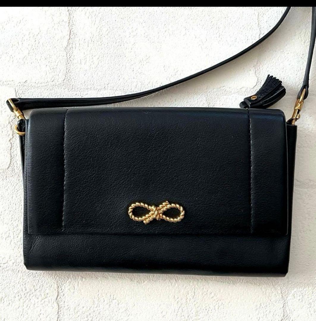 【美品】アニヤハインドマーチ ROPE BOW WALLET ON STRAP