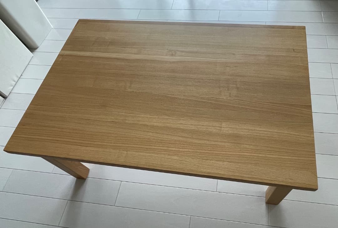 無印良品　ローテーブル　タモ材