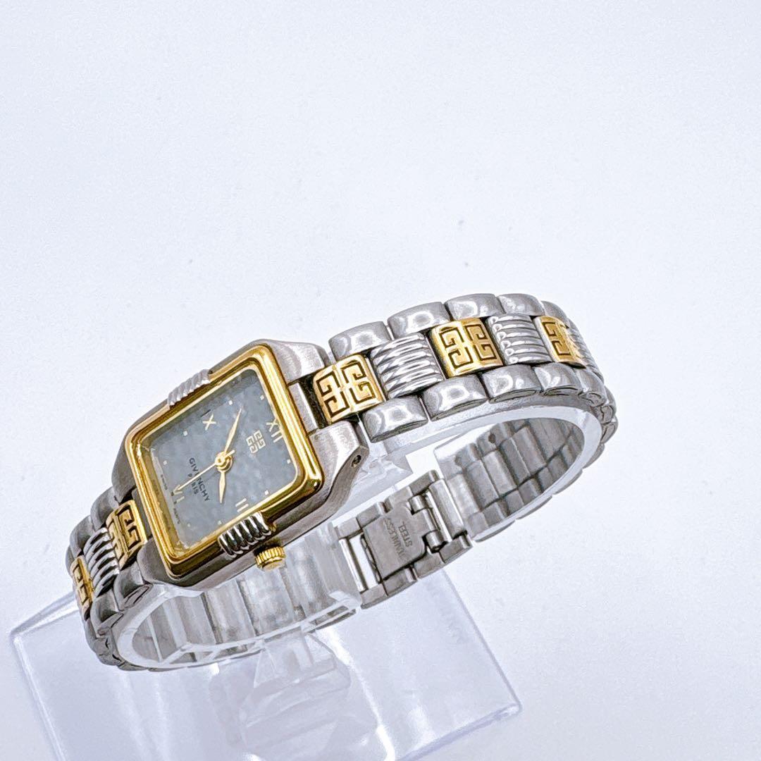 稼働品 GIVENCHY アナログ腕時計 シルバー/ゴールド クオーツ