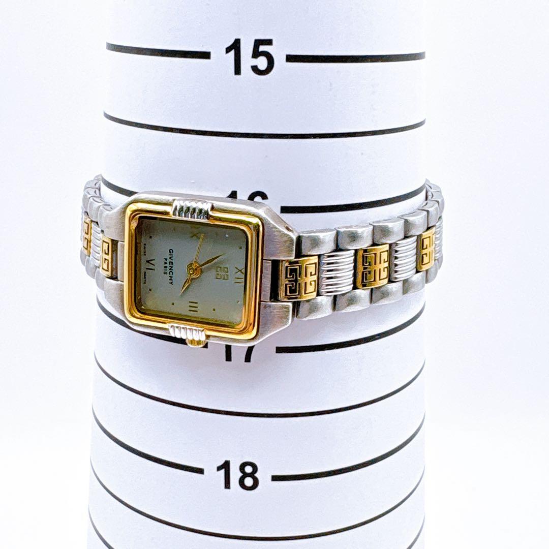 稼働品 GIVENCHY アナログ腕時計 シルバー/ゴールド クオーツ