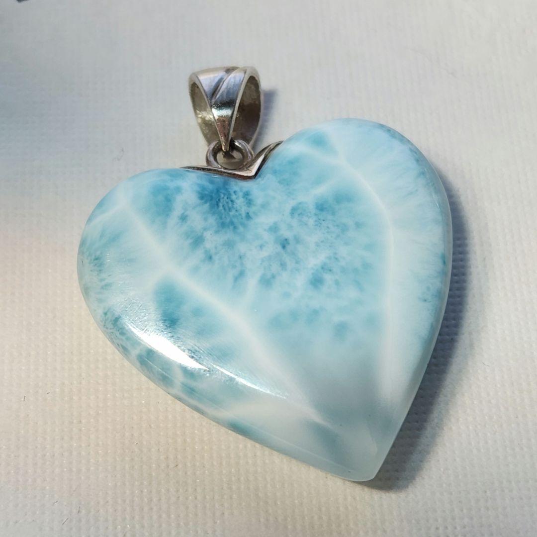 年末年始セール ラリマー ハート ネックレス