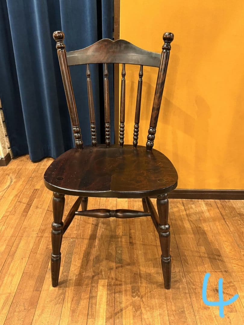 飛騨産業 木製 ダイニングチェア 椅子 アンティーク レトロ インテリア ④