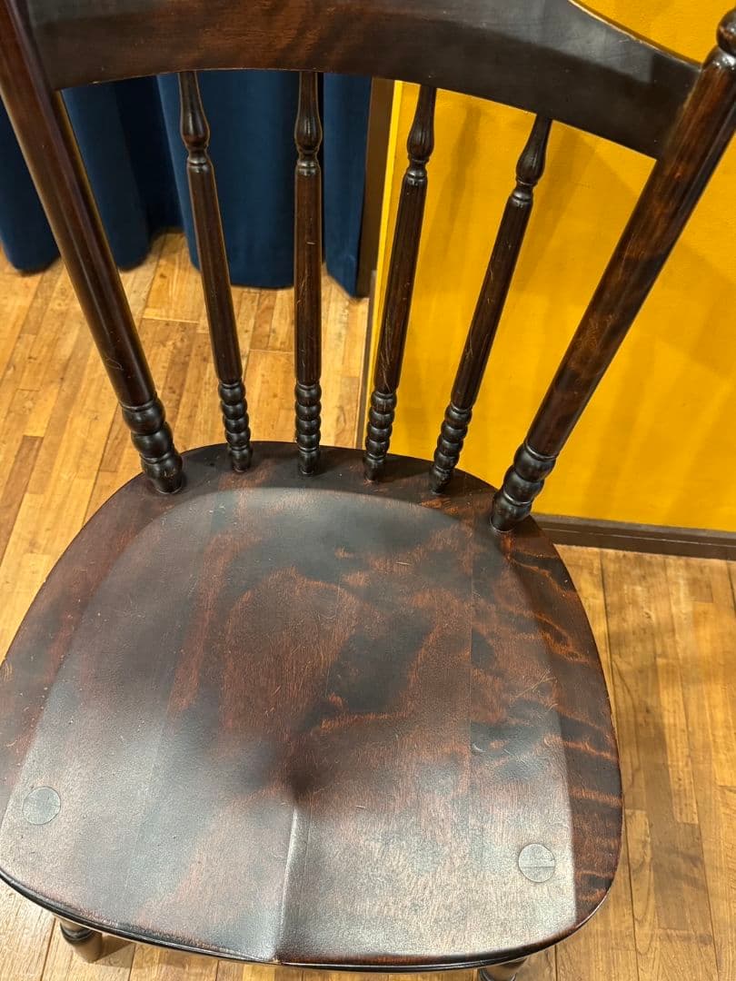 飛騨産業 木製 ダイニングチェア 椅子 アンティーク レトロ インテリア ④