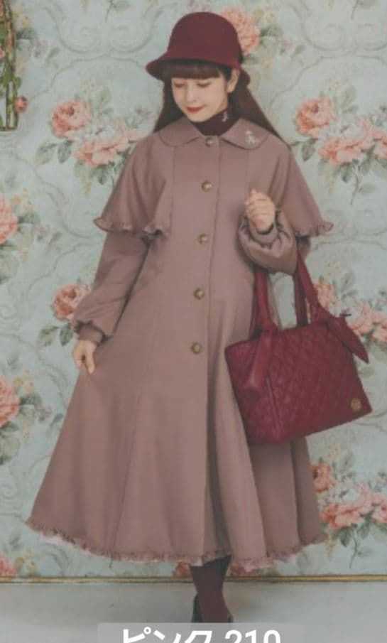 しまむら 青木美沙子 NINA'S コラボ ロングコート 3L ピンク