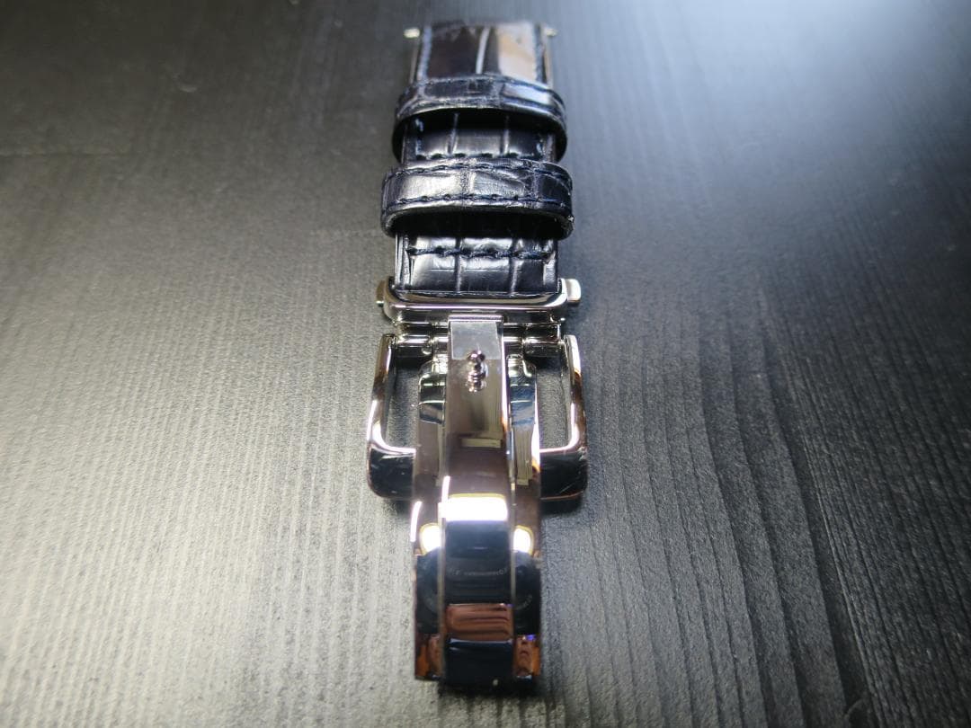 SPQR クロコダイルレザーベルト濃紺 20mm