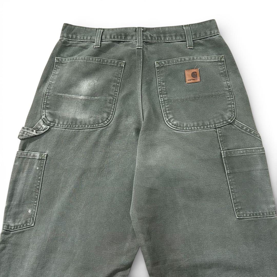 希少 MOS カーハート B11 モスグリーン W32 ダック ペインターパンツ