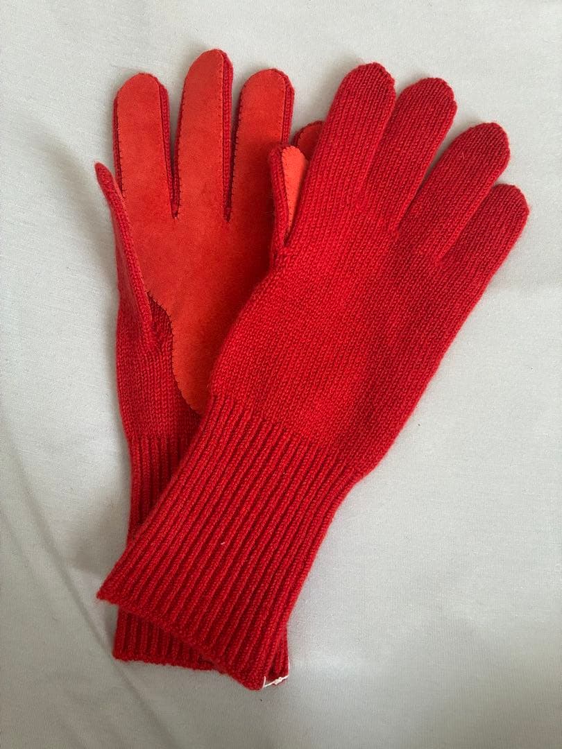 ARTS&SCIENCE 手袋 レッド カシミヤ