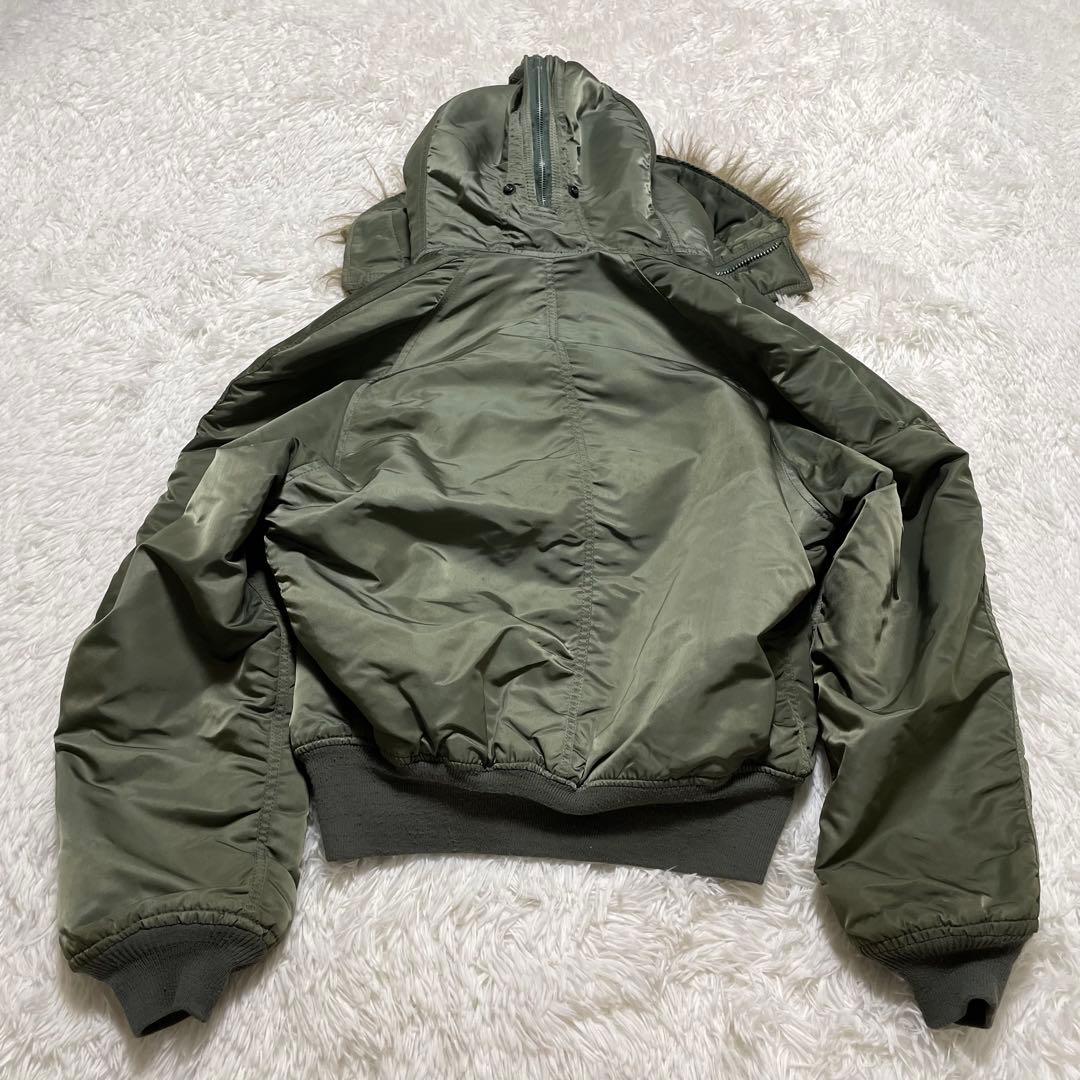 USA 90s ALPHA アルファ N-2B フライトジャケット L カーキ