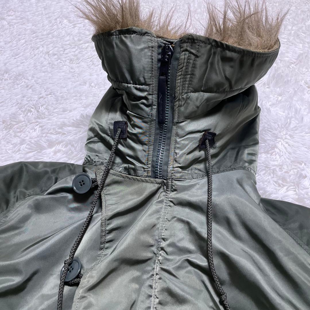 USA 90s ALPHA アルファ N-2B フライトジャケット L カーキ