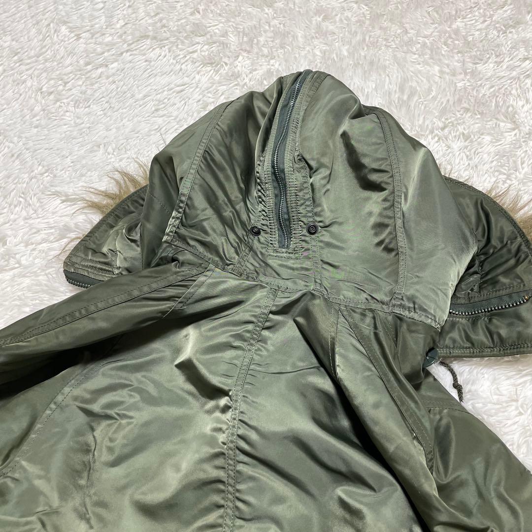 USA 90s ALPHA アルファ N-2B フライトジャケット L カーキ