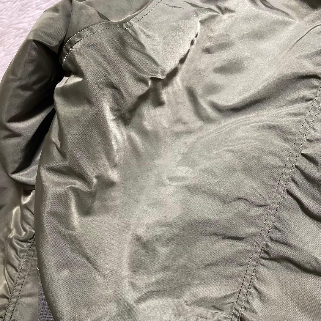 USA 90s ALPHA アルファ N-2B フライトジャケット L カーキ