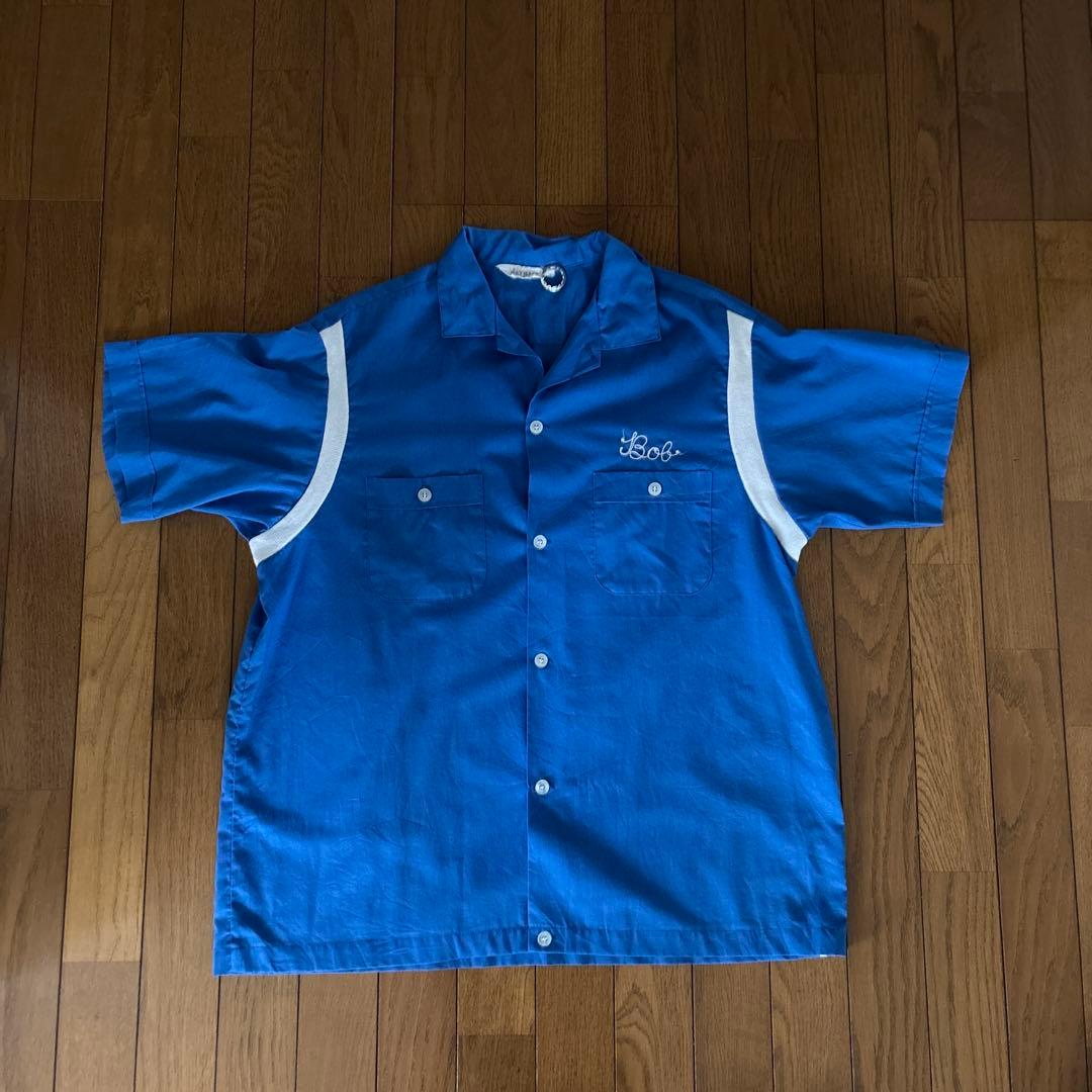 60s70s USA製 NATNAST！ボウリングシャツ