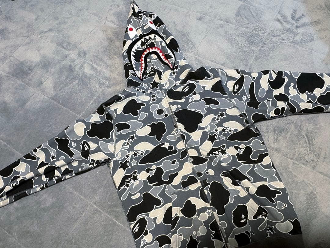 トップス STA CAMO SHARK FULL ZIP HOODIE L