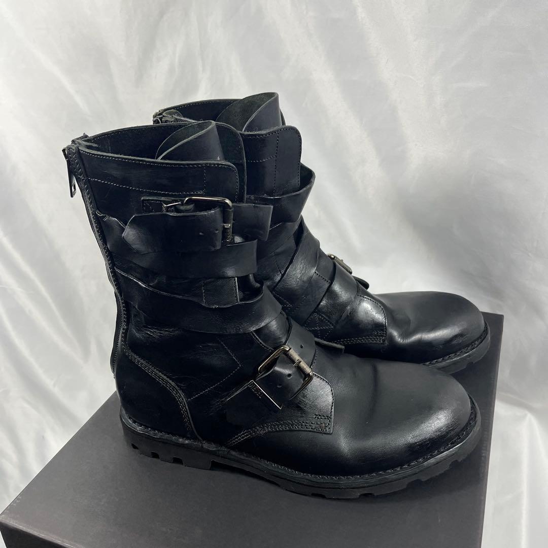DIESEL BLACK GOLDブラック ワークブーツ ストラップ付き