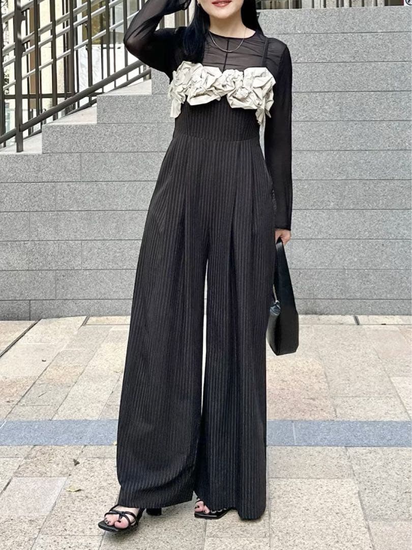 メゾンスペシャル　フラワーモチーフオールインワン　36