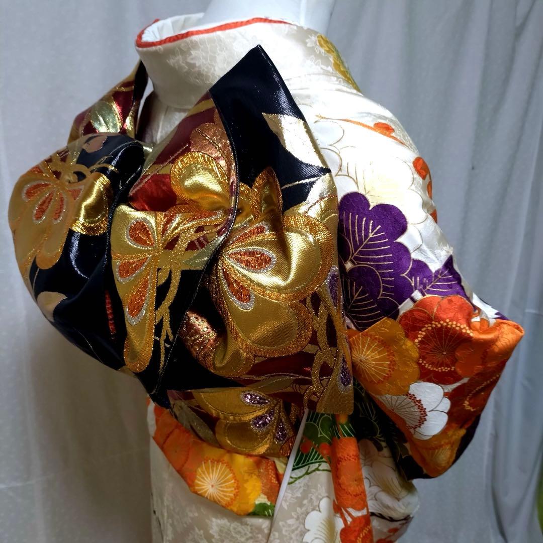 正絹振袖　袋帯　長襦袢　小物セット　 18ー9