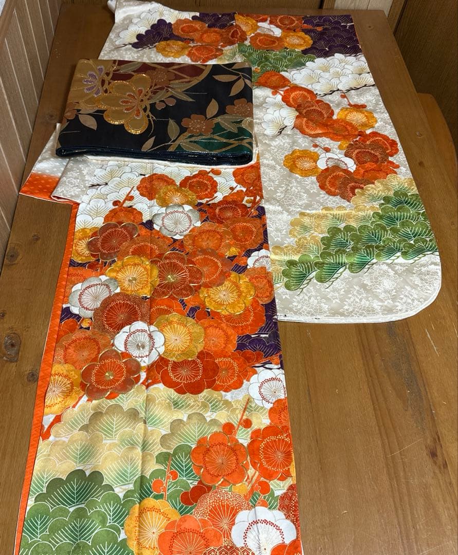 正絹振袖　袋帯　長襦袢　小物セット　 18ー9