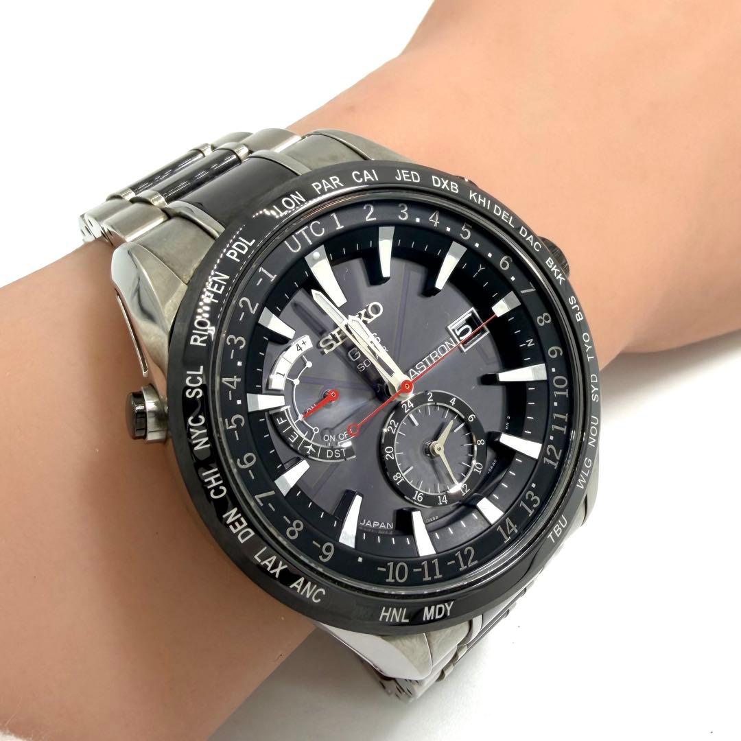 【稼働】SEIKO アストロン GPSソーラー チタニウム　ワールド 余りコマ有
