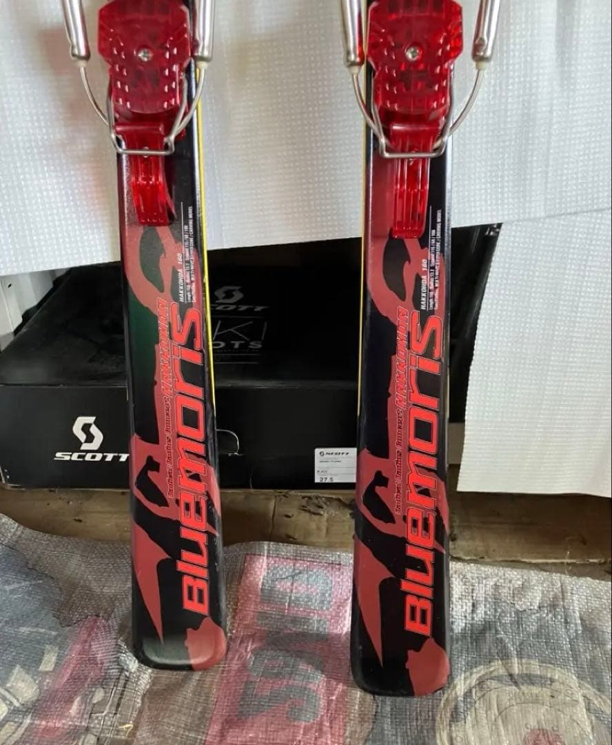 テレマークスキー板　ブルーモリス 八甲田160　ビンディング付き