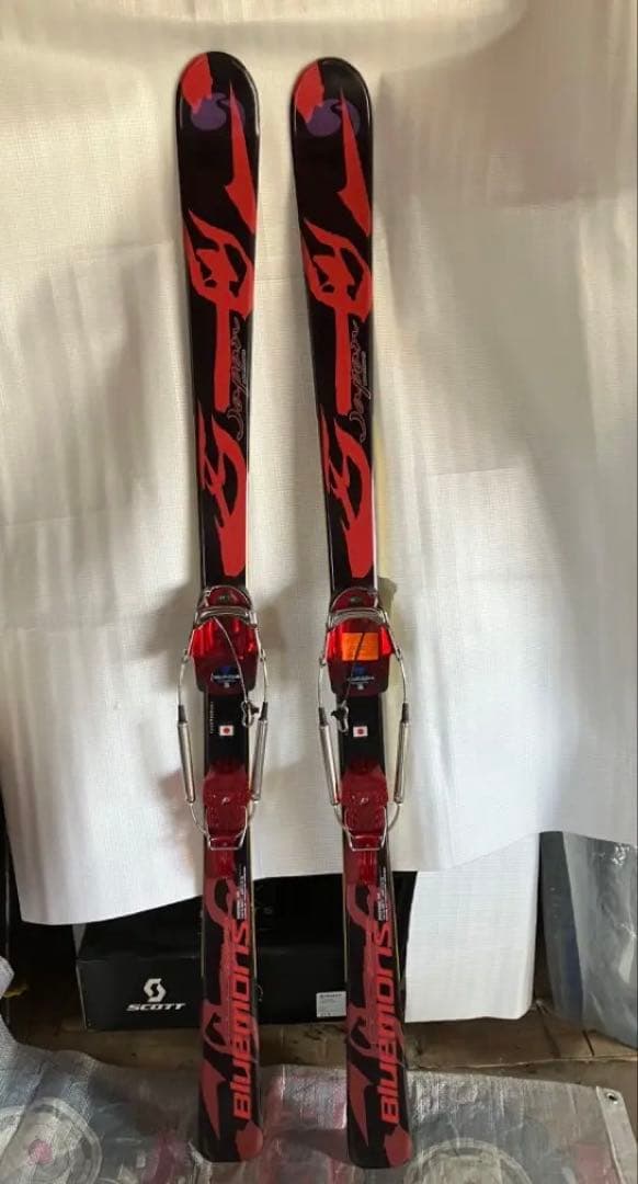 テレマークスキー板　ブルーモリス 八甲田160　ビンディング付き