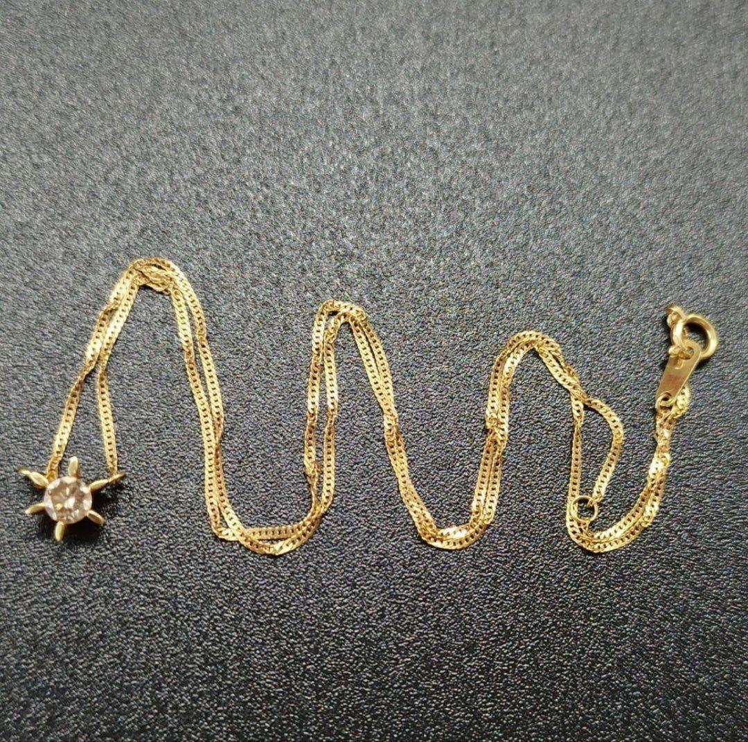 k18天然ブラウンダイヤモンドネックレス