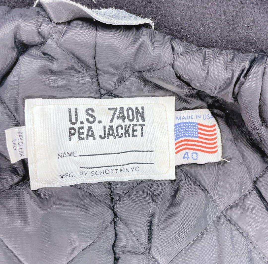 【美品】　ショット　U.S.740N ピーコート　キルティング　ウール　40 L