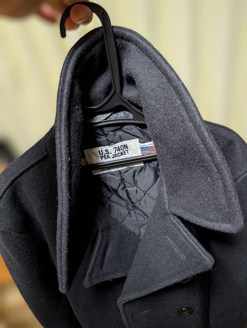 【美品】　ショット　U.S.740N ピーコート　キルティング　ウール　40 L