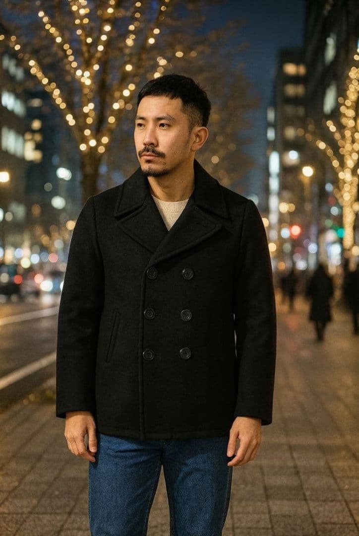 【美品】　ショット　U.S.740N ピーコート　キルティング　ウール　40 L