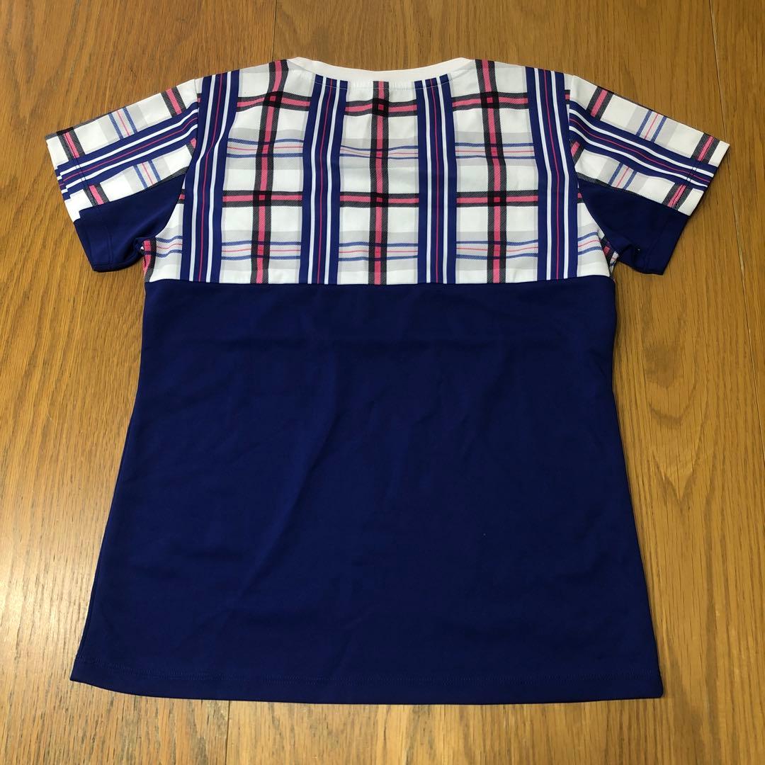 FILA ブルーのチェック柄 TシャツLサイズ　スコートMサイズセット